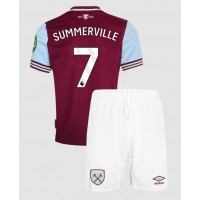 Otroški Nogometni dresi West Ham United Crysencio Summerville #7 Domači 2024-25 Kratek Rokav (+ Kratke hlače)